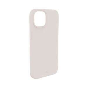 Puro ICON pink sand iPhone 14 Plus case, angled view - Puro
