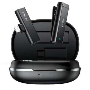 Bezprzewodowy mikrofon krawatowy USAMS ENC 2.4G dla iPhone'a z etui ładującym - Mikrofon