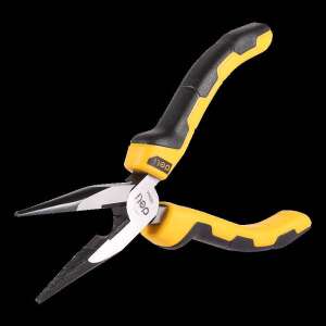 Deli Tools EDL2106 6-inch Long Nose Pliers, yellow and black handle - Deli Tools