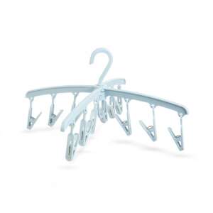 Light blue plastic underwear hanger with 12 clips, perfect for drying socks and underwear - Nonbrand Clothes Dryer