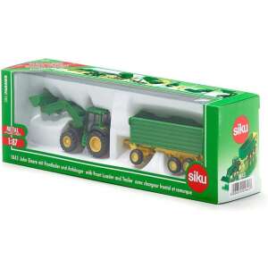 Siku: John Deere traktor utánfutóval 1:87 82299257 Munkagépek gyerekeknek - Targonca
