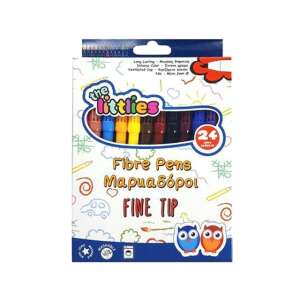The Littles 24er Pack Fein-Spitzen-Waschbare Faserstifte, Set mit 24 bunten Markern für Kinder - Zeichengeräte