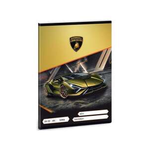 Caiet Ars Una Lamborghini Sián, format A5, 32 pagini, hârtie netedă, copertă neagră cu logo Lamborghini și imagine cu mașină - Ars Una