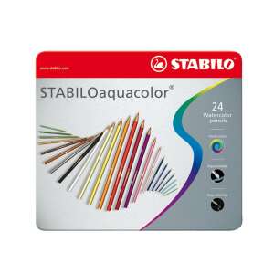 Stabilo Aquacolor 24 vízfesték ceruza fém dobozban - Színes ceruza