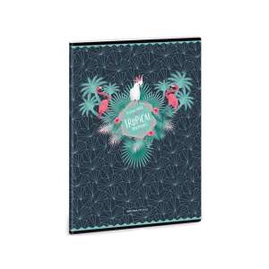 Aventuri tropicale caiet A4 cu flamingo și palmier - Ars Una