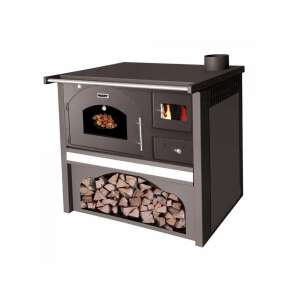 Sobă pe lemne HECHT cu cuptor și depozitare lemne - Soba