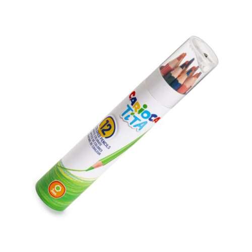 Carioca Tita 12 creioane colorate într-un etui cilindric