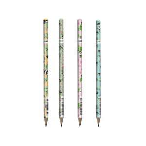Satz mit 4 dreieckigen Bleistiften mit Kaktus-Design, HB-Mine - Unipap