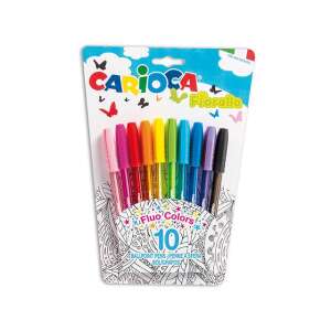 Carioca Fiorella Fluo Colors Kugelschreiber, 10er Pack mit leuchtenden Neonfarben - Stifte & Bleistifte