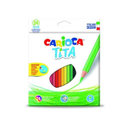 Carioca Tita 24 színes ceruza, 24 darabos készlet, olasz design