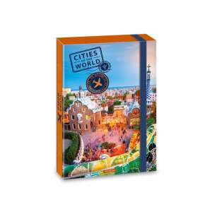 Ars Una Városok a Világban Barcelona füzetbox, A4-es méret, gumis zárral, színes Barcelona képpel - Füzetbox