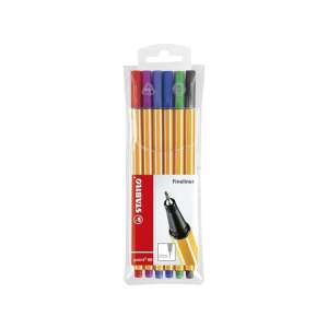 Stabilo Point 88 Fineliner Stifte, 6er Pack, gemischte Farben - Schulanfang, Schulmaterialien
