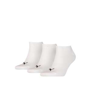Puma unisex biele členkové ponožky, balenie 3 ks - Puma