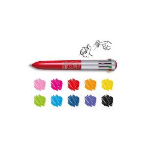 Carioca 10 Colors Multi Pen, roter Stift mit 10 Farben, Multicolor-Stift, 10-Farben-Stift - Stifte & Bleistifte