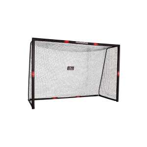 Hudora Pro Tect 300 Fußballtor, schwarzer Stahlrahmen mit roten Akzenten, 300 x 200 x 120 cm - Hudora Fußball- und Handballtore