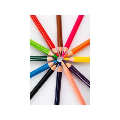 Creioane colorate Nebulo Jumbo triunghiulare, set de 12, culori asortate