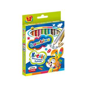 Bambino Jumbo Kredki 12 sztuk, kolorowe ołówki dla dzieci, do rysowania i kolorowania - Toll & Ceruza