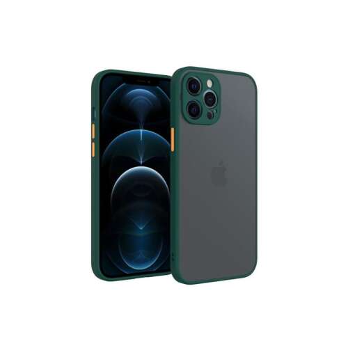 Cellect CEL-MATT-IPH1267-GO zöld-narancs műanyag tok iPhone 12 Pro Max-hoz