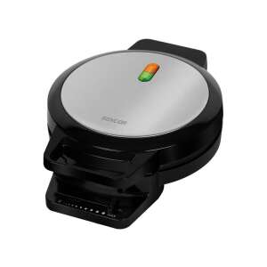 Aparat de gofre Sencor SWF 1010BK, negru din oțel inoxidabil, vedere înclinată - Aparate de făcut vafe