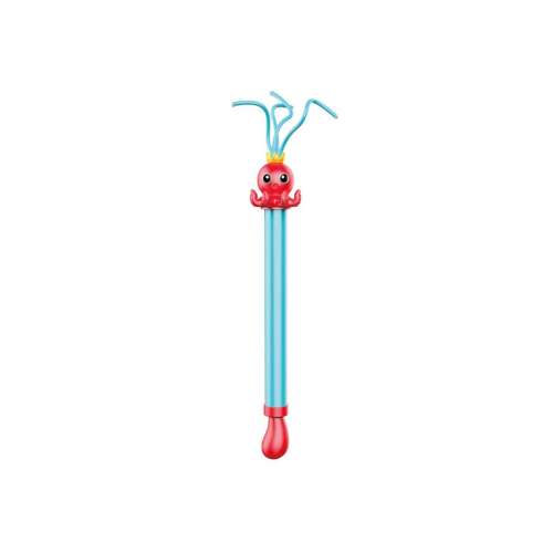 Octopus water squirter toy, 44 cm long, blue and red, for kids