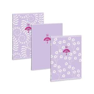 Ars Una Soft Touch Purple Spring Caiet A4 cu design floral și cu frunze - Ars Una