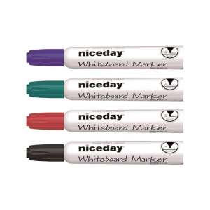 Niceday 4er Pack bunte Tafelmarker, runde Spitze, trocken abwischbar - Tafel- & Flipchart-Marker