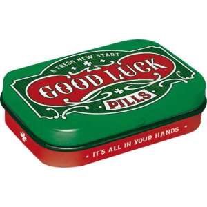 Good Luck Pills tin with peppermint dragees, a fresh new start - Cukorka