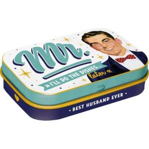 RETRO Mr. I'll Do It Later – Cukorka plechová krabička s mentolovými cukríkmi - Potraviny & Nápoje