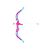 Bow, arrows and target set pink 77096287