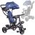 Ikonka Trike Fix Lite 360° swivel tricycle with awning and push handle - Blue 66849068