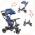 Ikonka Trike Fix Lite 360° swivel tricycle with awning and push handle - Blue 66849068