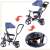 Trike Fix Lite blue kids tricycle with canopy, parent handle, basket, and footrest