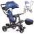 Ikonka Trike Fix Lite blue tricycle with canopy and storage bag