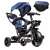 Ikonka Trike Fix Lite blue tricycle with parent handle and storage bag