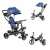Trike Fix Lite blue kids tricycle with canopy, 3/4 view, collage