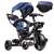 Trike Fix Lite blue kids tricycle with canopy, front view
