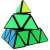 Pyraminx Puzzle-Würfel, 9,7 cm, schwarzer Rahmen, grüne, blaue und gelbe Farben