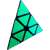 Pyraminx Puzzle-Würfel, 9,7 cm, schwarzer Rahmen, grüne Farbe