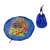 Blue toy storage bag and play mat with toys