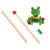 Wooden Frog Push Toy with Stick, Unassembled