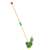 Wooden push and pull toy frog with colorful beads on wheels, perfect for toddlers learning to walk