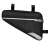 L-BRNO triangle bike frame bag, black, with reflective details