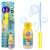TUBAN Big Bubbles bubble wand and solution set, yellow wand, 250ml bottle of solution, bubbles in the background