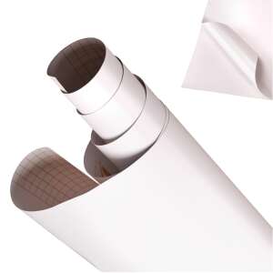 Roll of matte white vinyl wrap, self-adhesive foil for car wrapping and decoration - Vehicle wrap