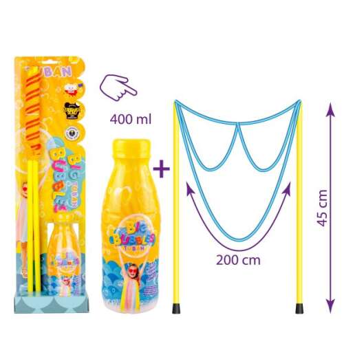 TUBAN Bubble String Glasses with 400ml Bubble Solution, Bubble Maker Set, Giant Bubbles, Outdoor Fun, Kids Toys