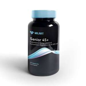 MILAVIT Senior 45+ Multivitamin Ginkgo bilobával, Kurkumával, Magnéziummal és Q10-zel étrend-kiegészítő (60 kapszula/doboz) 55493064 