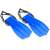 Blue kids swimming fins, adjustable strap, size 28/32