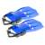 Blue kids swimming fins, adjustable strap, size 28/32