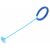 Blue Hula Hop leg skipping ball toy on a white background.