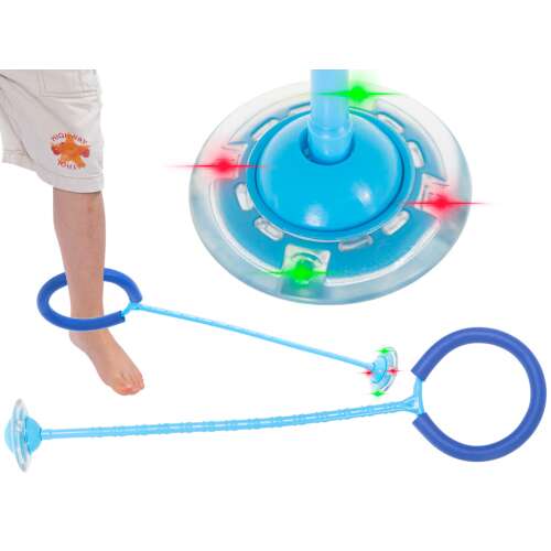 Hula hop picior săritură cu minge de sărituri cu LED-uri iluminate albastru